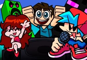 Super Friday Night Funkin' vs Minecraft oyun kapağı