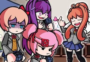 Friday Night Funkin' Doki Doki Takeover oyun kapağı