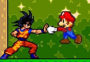Mario vs Goku oyun kapağı