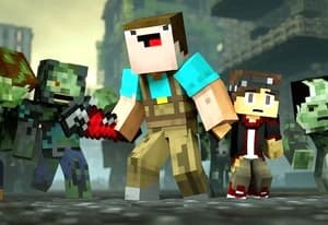 Noob Brawler: Battles in Mine PvP versus Zombies oyun kapağı